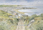 painting of Looking South over Aberystwyth