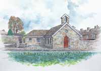 Painting of Bute Town Church, Rhymney