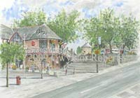 Painting of The Visitor Centre in Caerphilly
