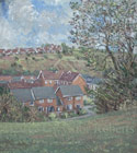 painting of Cefn-Hengoed from Cwm Calon, South Wales