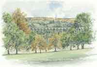 painting of Cefn Coed Viaduct