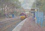 cleaning-the-railway-lines at Hengoed low-level Station