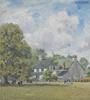 Painting of Cottages near Corbett's caerphilly