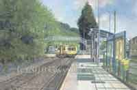 Painting of Llanbradach railway station