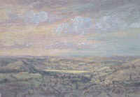 Painting of LLangorse lake, Brecon