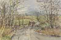 Paintings of Wales. Michaelstone, Caerphilly, South Wales