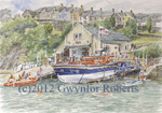 painting of RNLI,New Quay,West Wales