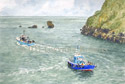 Painting of tenby boat trips