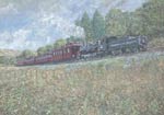 Oil painting of The Brecon Mountain Railway