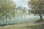 Leaning tower at Caerphilly Castle