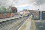 Painting of Caerphilly Railway station.