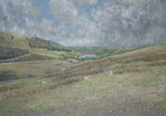 Painting of Cartref reservoir, Brecon