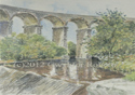 Painting of Cefn Coed Viaduct over River Taff