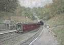 Painting of Cefn Onn Halt Railway Station