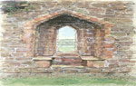 Goodrich Castle-window with seating