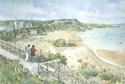 Painting of Ironman day at Tenby