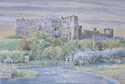 Painting of Manorbier Castle, West Wales