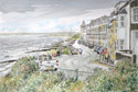 Painting of Marine beach, Criccieth