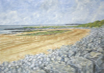 Gouache painting of Trecco bay, Porthcawl