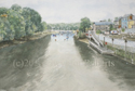 Painting of River Teifi, Cardigan