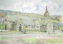 Painting of Saint Margaret's Church, Mountain ash, South wales