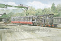 Painting of Snowdon Mountain Railway, Llanberis, North Wales