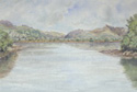 painting of snowdonia mountains