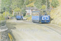 Painting of The Great Orme Tramway, Llandudno, North Wales