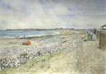 Watercolour painting of Trecco Bay, Porthcawl