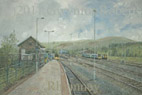 Painting of Rhymney railway station