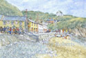 painting of llangrannog