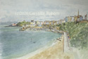 Painting of view over Tenby