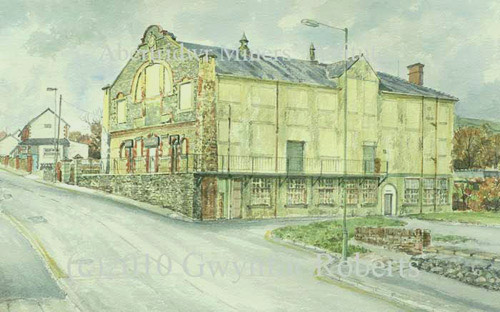 Watercolour painting. The Miners Institute, Abertridwr, Caerphilly