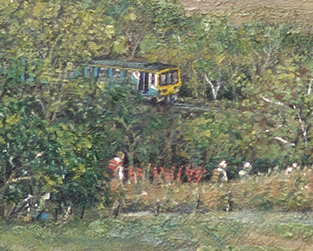 Painting of Looking towards Abertysswg, Caerphilly