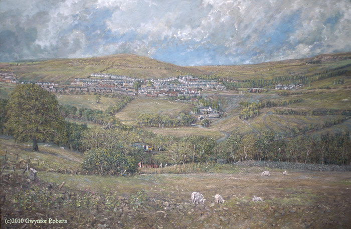 Painting of Looking towards Abertysswg