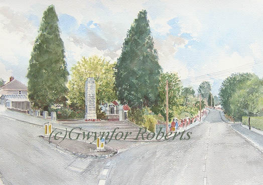 Painting of the Cenotaph, Blackwood.