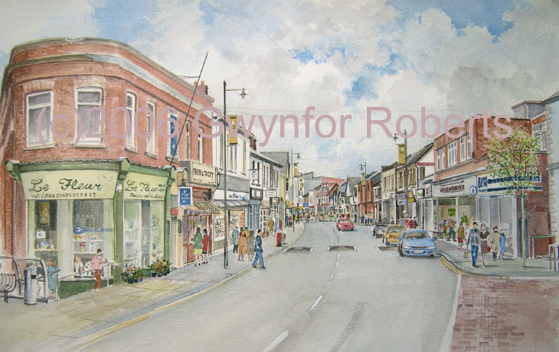 Painting of High Street, Blackwood