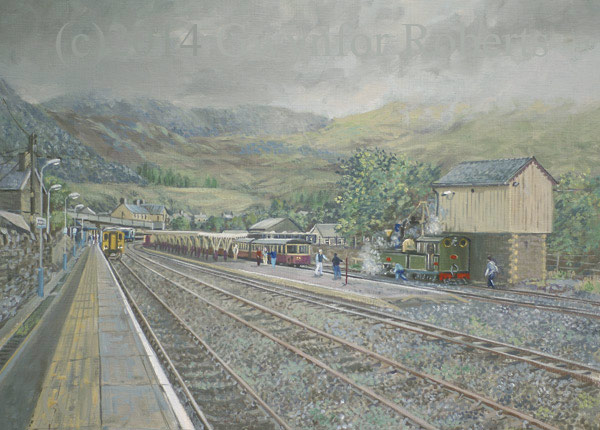 Ffestiniog Railway Train in 2013 - Southern Number 190 taking on water