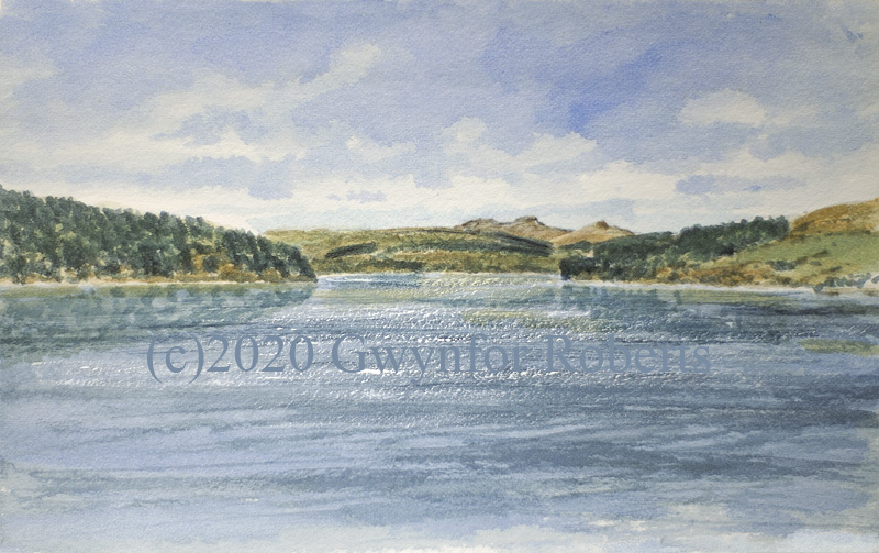 The Brecon Beacons from Pontsticill reservoir.