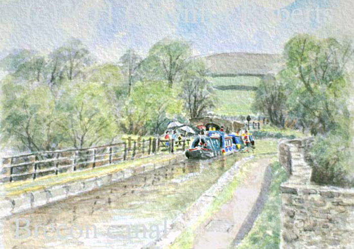 Paintings of Wales.The Brecon to Monmouthshire canal