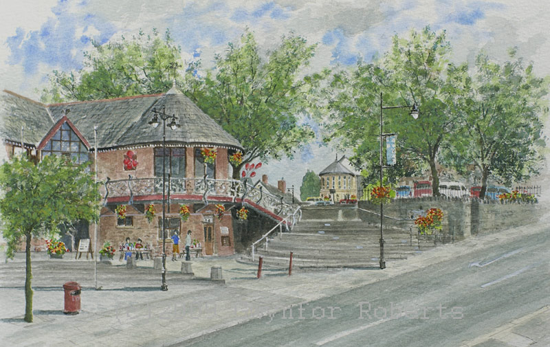 Painting of Caerphilly Tourist Centre,