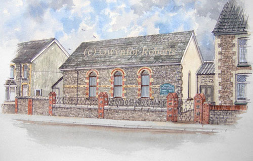 Painting of Calfaria Baptist Church, Nelson