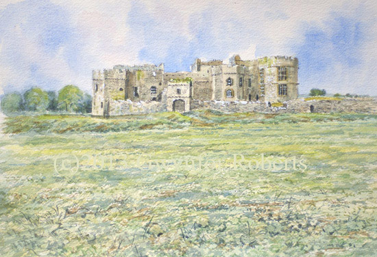 Painting of Carew Castle, West Wales