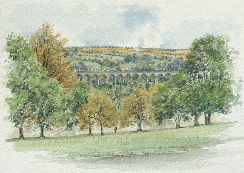 Cefn Coed Viaduct from Cyfarthfa Castle