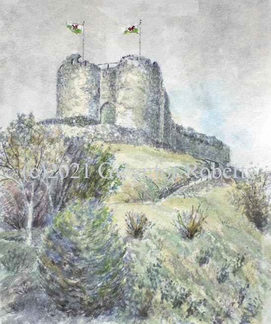 Painting of Criccieth Castle,North Wales