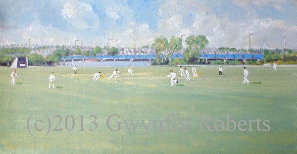 Cricket match, Barry, South Wales 