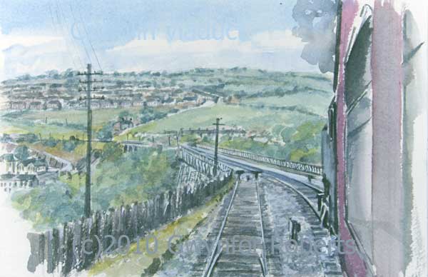 Painting of Crumlin viaduct