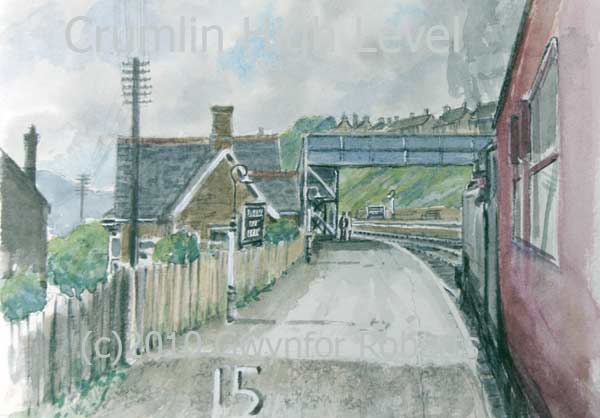 Painting of Crumlin high level station