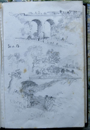Top-Hengoed viaduct. Bottom-cwmdu lane, maesycwmmer