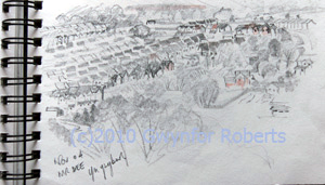 Painting of Ynysybwl, Rhondda Cynon Taf, South Wales